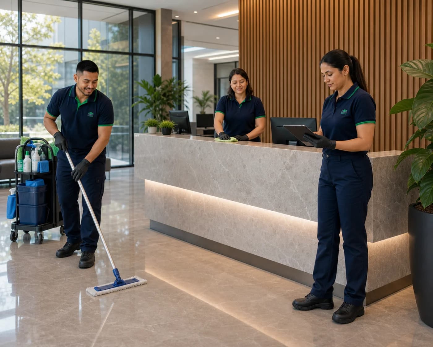 Commercial reception cleaning Wetherill Park — ANZ