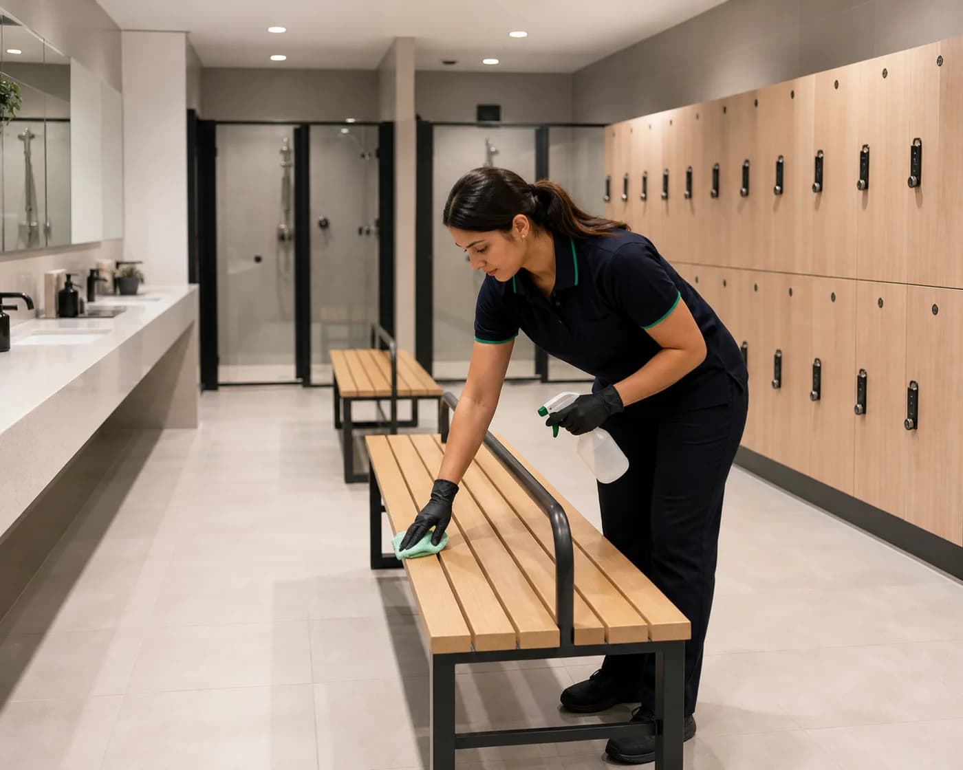 Gym locker room changeroom cleaning Wetherill Park — ANZ