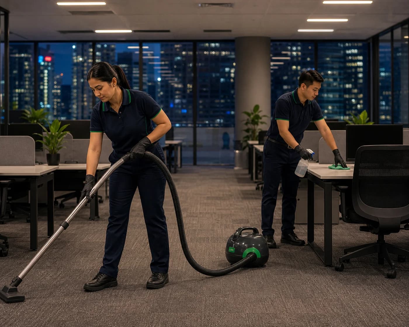 ANZ office cleaning team working after hours — Wetherill Park